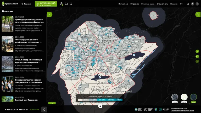 Green Tashkent — Tree Planting Map — 1