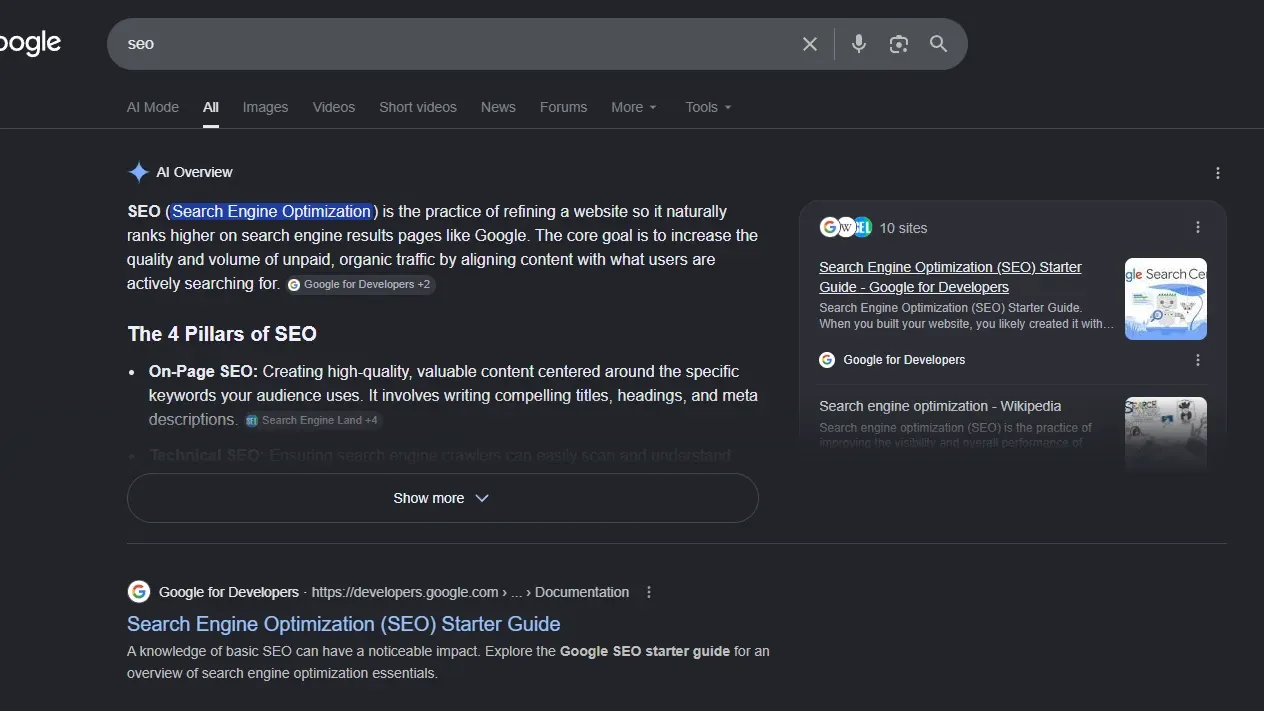 SEO promotion